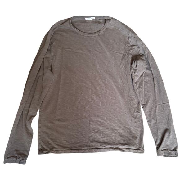 Alex Mill Men’s Long Sleeve Tee Size Large Taupe 100% Cotton - Picture 1 of 6